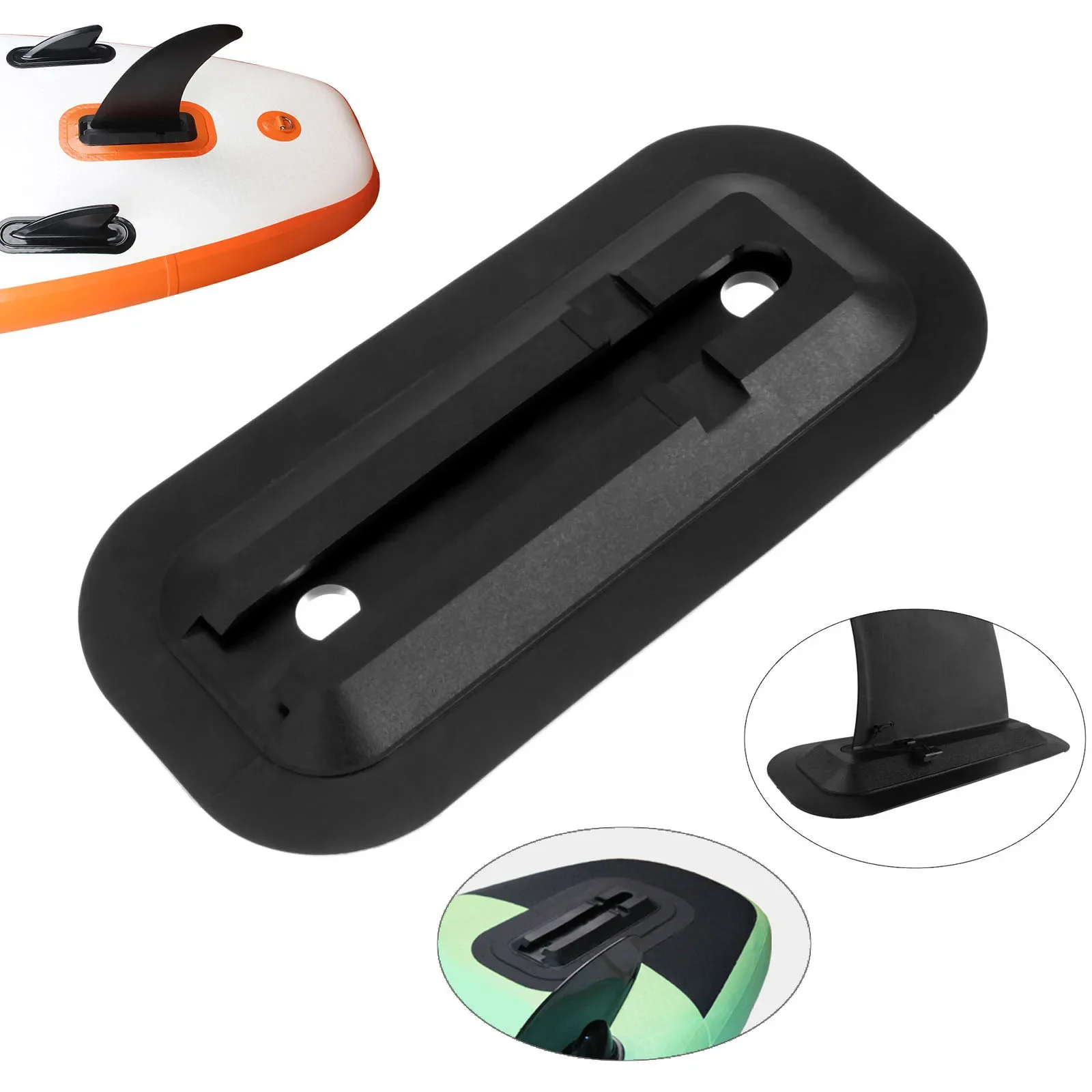 Fishing Kayak Paddle - 1 Pc PVC Slide-in Central Fin