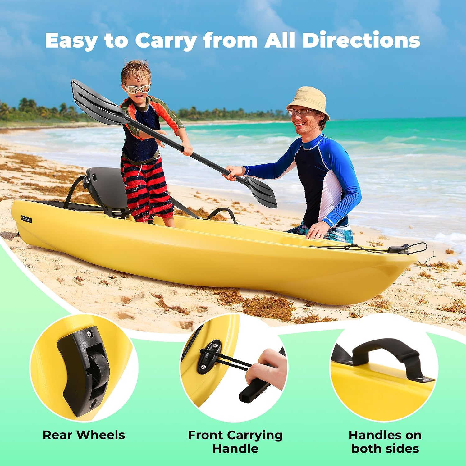 Kayak with Paddle 6.5 FT Recre - Fishing Kayak Paddle ulasan dan harga